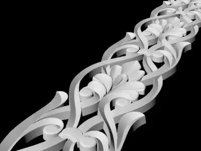 Central decor ornament for furniture 3D model 161