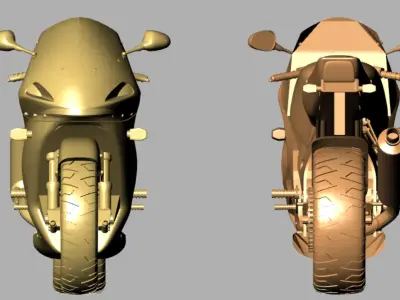Motorcycle Suzuki 3D print model