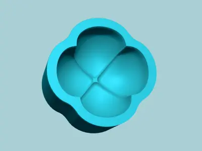 Four Segment Bud Flower Mold - Artificial EVA Molding 3D print model