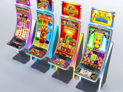 Neptune Single Casino Slot Machine Low-poly 3D model