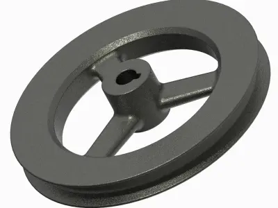 Cast Iron Pulley 3D print model