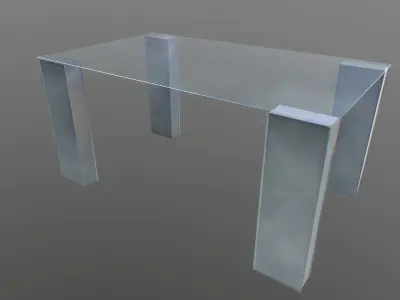 Coffee Table 3D Model AR VR PBR Low-poly 3D model