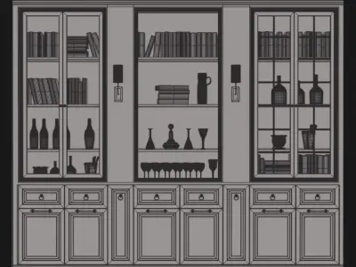 Display Cabinet Classic 3D model