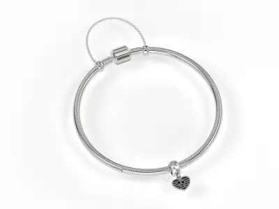 LGBTplus  heart Charm 3D print model