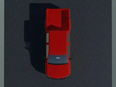 Basic Double Cab Pickup Truck 3D model