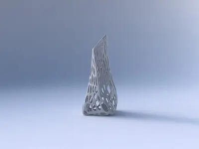 Vase twisted squeezed and bent quadratic with smooth organic ... 3D print model