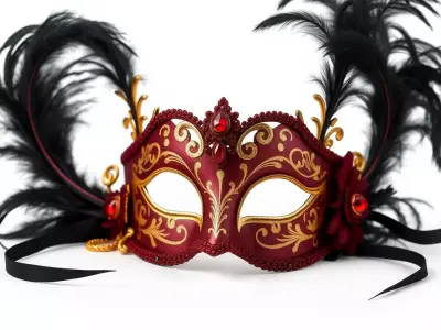 Elegant Venetian Mask model pack Low-poly 3D model