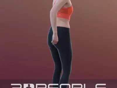 Ina 10281 - Running Athletic Woman Low-poly 3D model