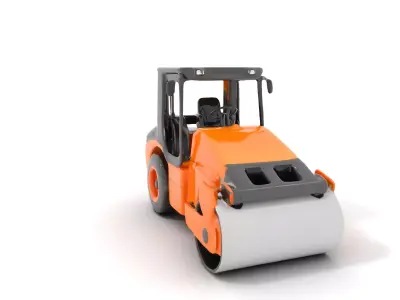 Vibrant Asphalt Roller model pack Low-poly 3D model