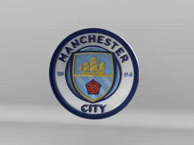 Manchester City Football Club Team Logo 3D model
