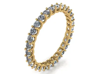 Jewelry Ring With Full Diamonds  3D print model