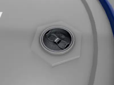 Realistic Q8 Oils Barrel 3D Model Low-poly 3D model