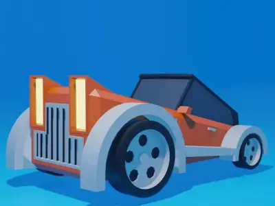 Cartoon low poly Car  Low-poly 3D model