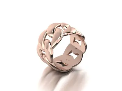 Cuban chain ring famous design 3D print model
