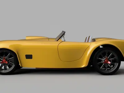 60s classic sports car 3D print model