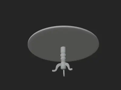 Antique Round Table 3D Model Low-poly 3D model