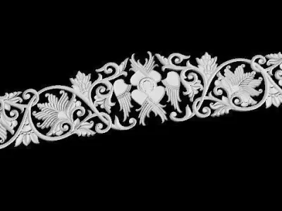 Central decor ornament for furniture 3D model 962