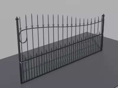 Gate with Handle 3D model