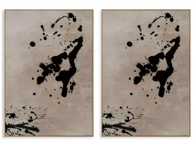 Abstract Painting Frame set 3D model 326