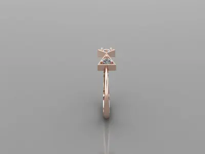 Solitaire Ring Version 1 SR42 3D model