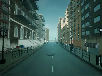 Modern City 3 Unreal Engine Low-poly 3D model