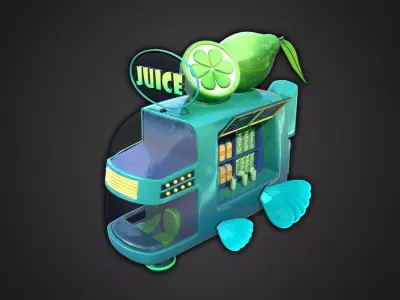 Asset - Cartoons - Fruit juice Car 3D model