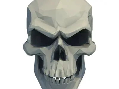 Skull Low Poly 3D print model