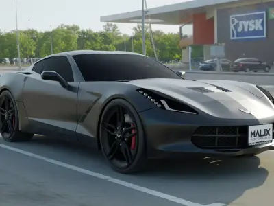 Chevrolet Corvette C7 Rigged 3D model
