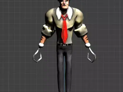 Hook man 3d Low-poly 3D model