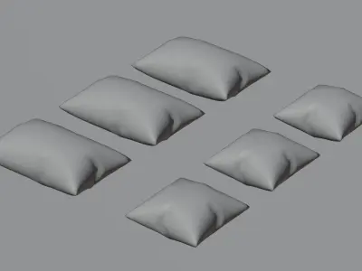 Pillows Set Free low-poly 3D model