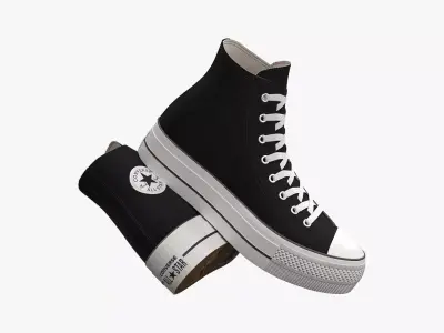 Chuck Taylor All Star Lift Platform High Top Black 3D model