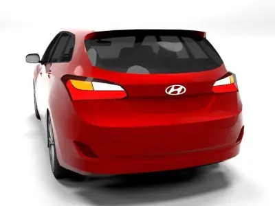 HYUNDAI I30 VARIANT LOWPOLY  Low-poly 3D model