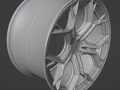Modern sport car 3D rim 3D model
