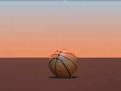 Stylized basketball 3D model  Low-poly 3D model