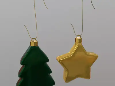Christmas Bauble 2  Low-poly 3D model