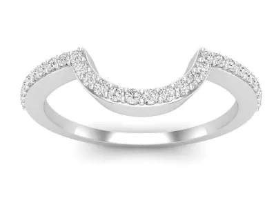 AV 625 Diamond Ladies Anniversary Wedding Stackable Band 3D print model