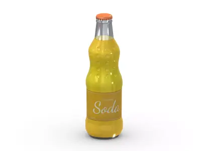 Supermarket Soda Drink Bottle 05 Low Poly PBR Realistic Low-poly 3D model