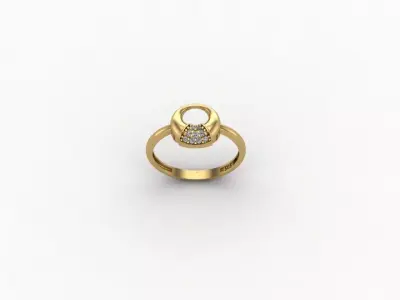 gold ring pint jewelry model 3d stl 3D print model 7