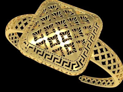 Fusion Gold Wristband RABBW16 3D print model
