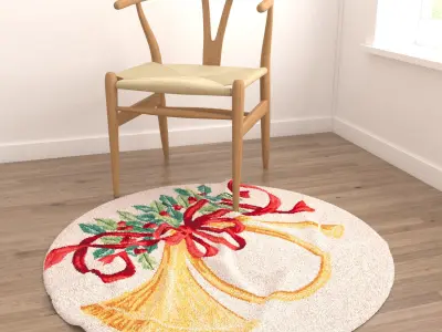 Round Rug Set117 3D model