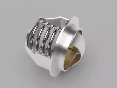 Car Thermostat With Inline Body  3D model