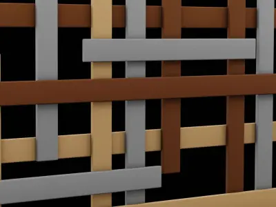 Geometrical Furniture Design Low-poly 3D model