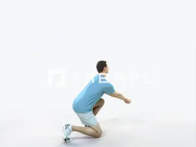 Romance 03F Volleyball Digging Sports Man Low-poly 3D model