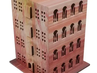Multi Storey Cartoon House Low-poly 3D model