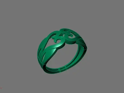 Women Ring Plain Ring Ready STL 3DM Models Womens Rings 3D print model 59