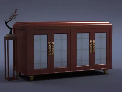 cabinet cabinet wardrobe sofa bed table bookshelve 3D model