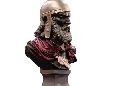 Babak Khorramdin 3D model Azerbaijani Turkic 756 printable STL 3D model