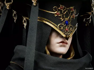 Dark Fantasy Nun - Mage - Wizard - Sorcerer Low-poly 3D model