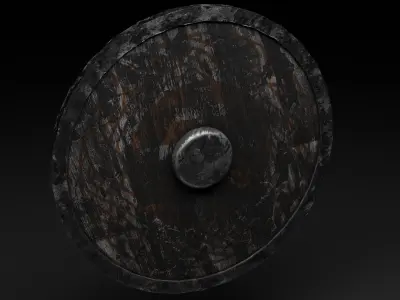 Viking Shield Pack Low-poly 3D model