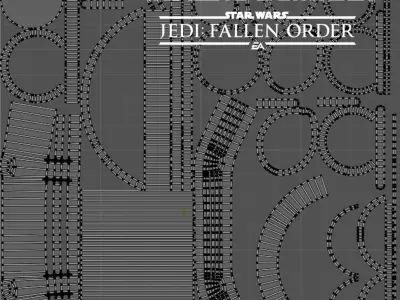 Cal Kestis Lightsaber Low Polys Free low-poly 3D model